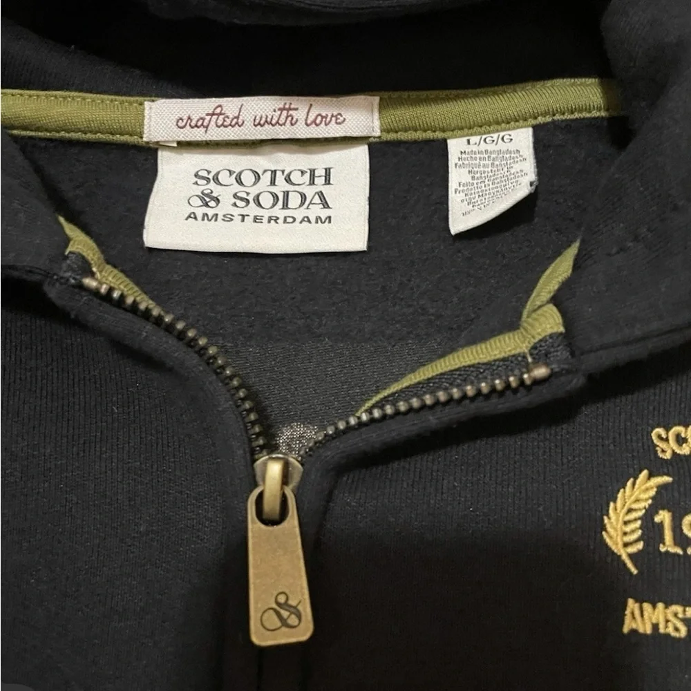 Scotch & Soda Black Zip-Up Hoodie- kids/teen large,‎ women’s small - nwt